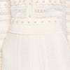 Vanea Beaded Textured Knit Skirt Cream