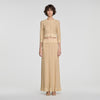 Leslie Long rhinestone knit skirt Vanilla