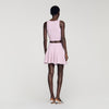 Tea Short Rhinestone Knit Skirt Mauve