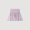 Tea Short Rhinestone Knit Skirt Mauve