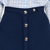Candice Short Ribbed Skirt With Press Studs Navy Blue