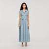 Isea Long Sequined Skirt Blue