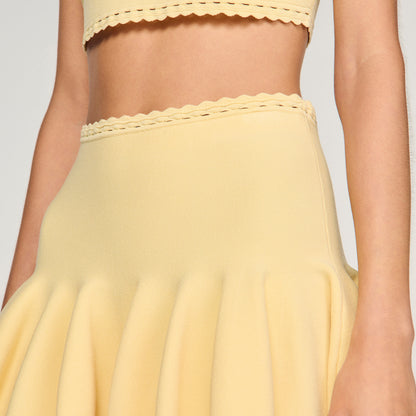 Short Knit Skater Skirt Butter