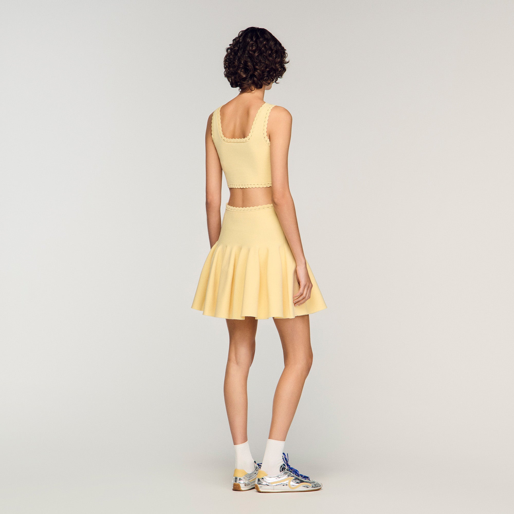 Short Knit Skater Skirt Butter