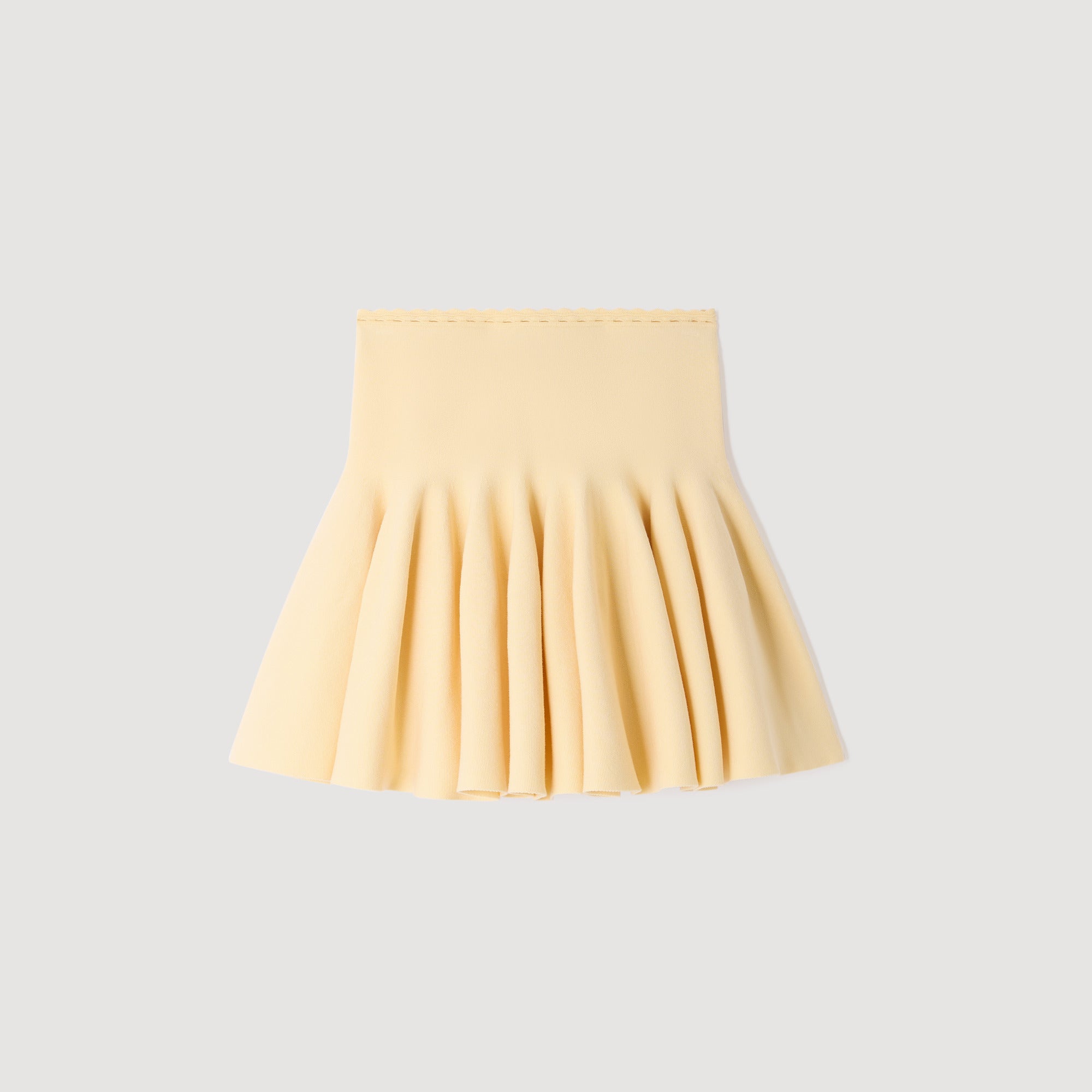 Telma Short Knit Skater Skirt Butter