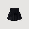 Bamby Short Knit Godet Skirt Black