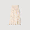 Amaya Long Guipure Skirt Ecru