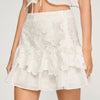 Nayla Short Guipure Skirt White