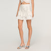 Nayla Short Guipure Skirt White