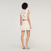 Nayla Short Guipure Skirt White