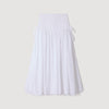 Aleonor Long Poplin Skirt With Ties WHITE