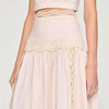 Brune Long Cotton Skirt With Trim Light Pink