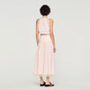 Brune Long Cotton Skirt With Trim Light Pink