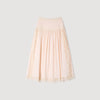 Brune Long Cotton Skirt With Trim Light Pink