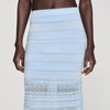 Andriane Pointelle Knit Maxi Skirt Sky Blue