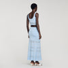 Andriane Pointelle Knit Maxi Skirt Sky Blue