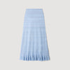 Andriane Pointelle Knit Maxi Skirt Sky Blue