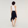 Chiara Asymmetrical Knit Skirt Black