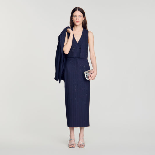 Varenne  Knit Skirt Dark Navy