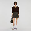 Kayla Checked pleated skirt Dark Grey