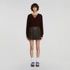 Kayla Checked pleated skirt Dark Grey