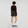 Kayla Checked pleated skirt Dark Grey