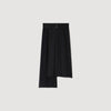 Cecilia Long asymmetrical pleated skirt Black