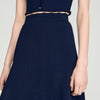 Hedda Pointelle knit maxi skirt Navy Blue