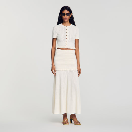 Cassalara  Knit Skirt Ecru