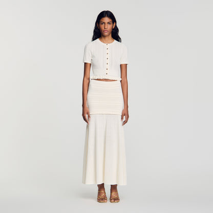 Cassalara  Knit Skirt Ecru