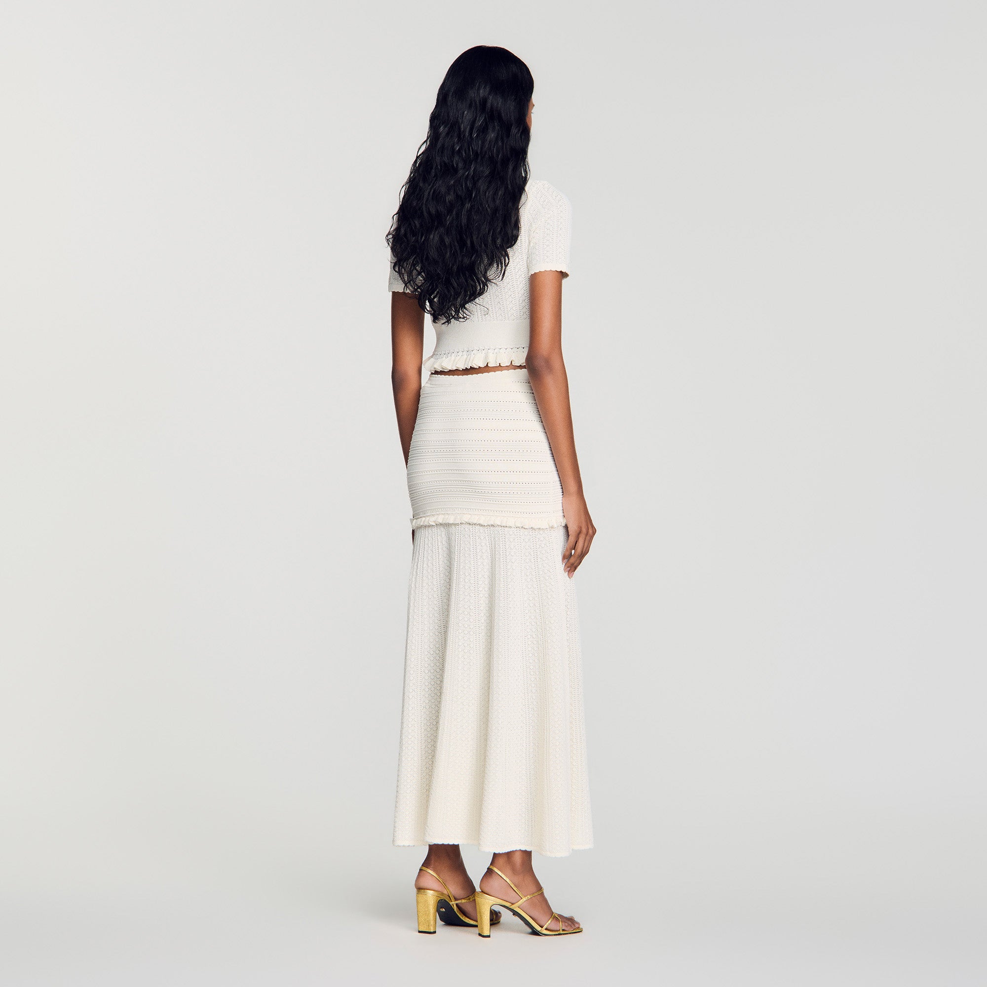 Cassalara  Knit Skirt Ecru