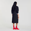 Rivermissa Mid-length slit wool skirt Black