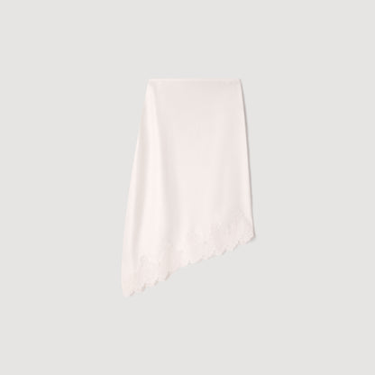 Plume  Knit Skirt Ecru