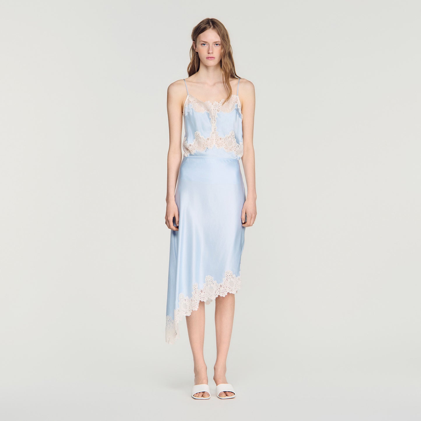 Plume  Printed Skirt Blue / Ecru