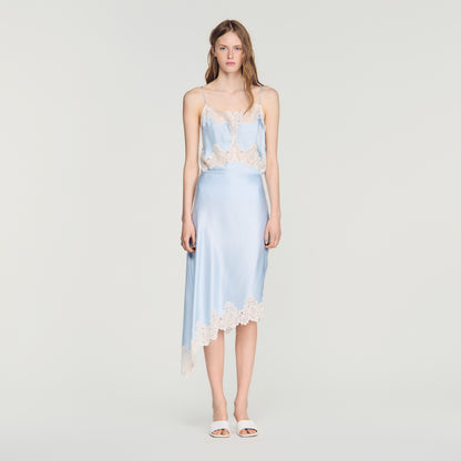 Plume  Printed Skirt Blue / Ecru