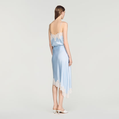 Plume  Printed Skirt Blue / Ecru