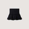 Noella Short ribbed knit skirt Black