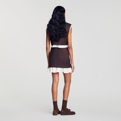 Allison Short 2-in-1 wool skirt Light Brown