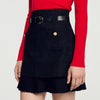 Edma 2-in-1 tweed skirt Black