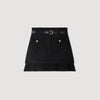 Edma 2-in-1 tweed skirt Black