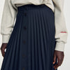 Reine Long pleated skirt Navy Blue