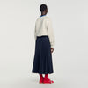 Reine Long pleated skirt Navy Blue