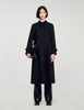 Pleated Trench Coat Black