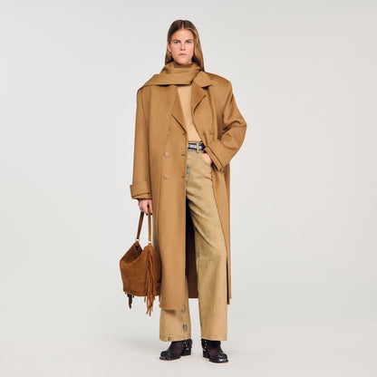 Uma Oversized Wool Coat Camel