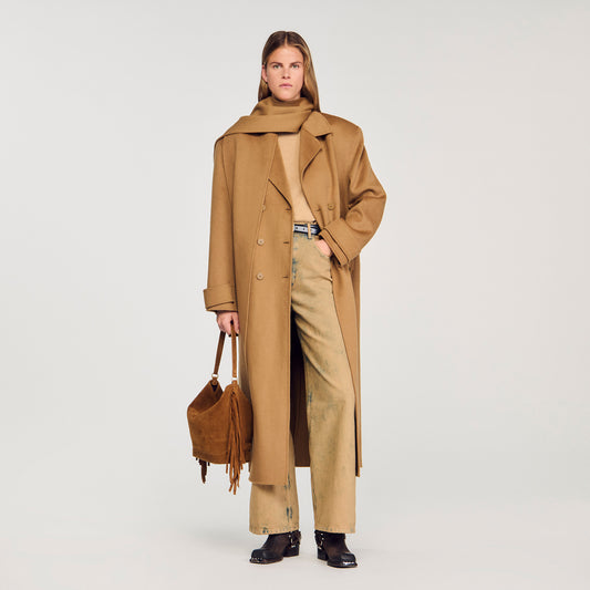 Uma Oversized Wool Coat Camel