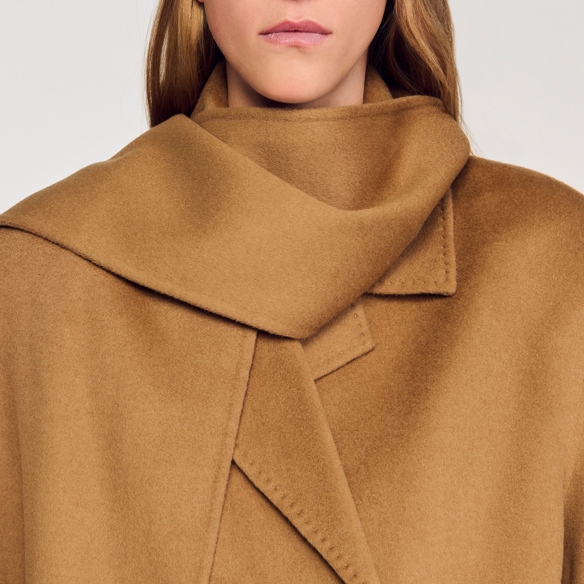 Uma Oversized Wool Coat Camel