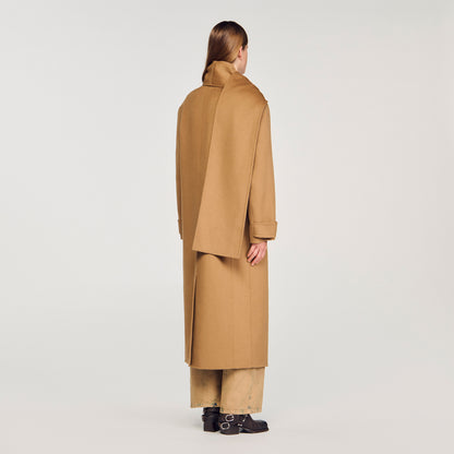 Uma Oversized Wool Coat Camel