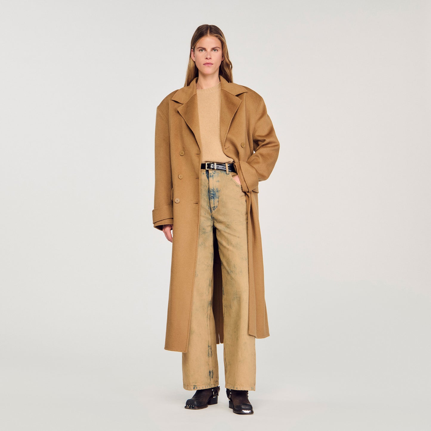 Uma Oversized Wool Coat Camel