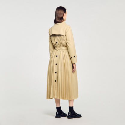 Simon Belted double-breasted trench Beige