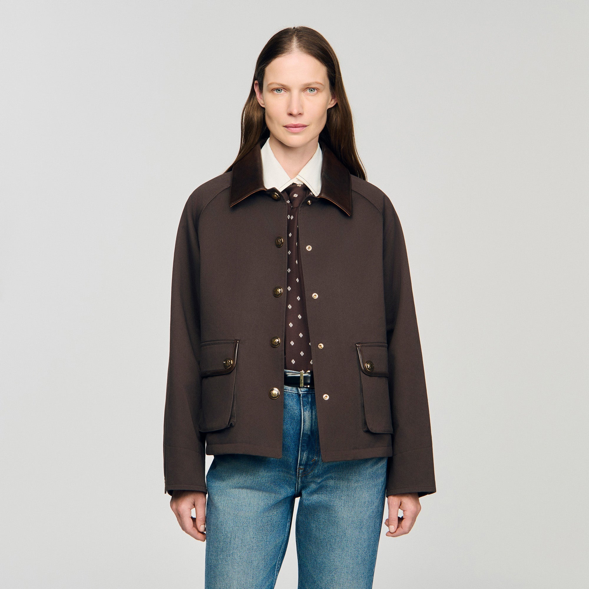 Trianon Gabardine Coat Brown - Main Image